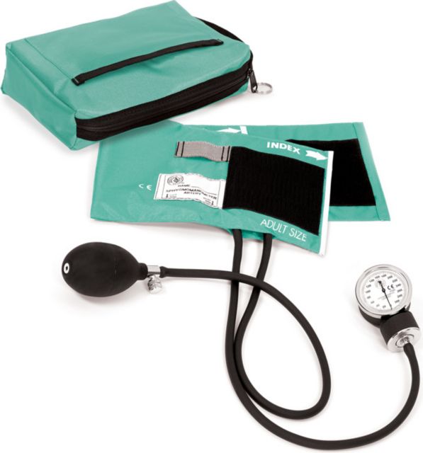 PREMIUM ANEROID SPHYGMOMANOMETER WITH MATCHING CARRY CASE-AQUA SEA