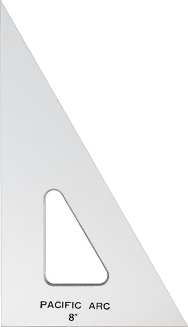 TRIANGLE ACRYLIC CLEAR 30/60 8IN