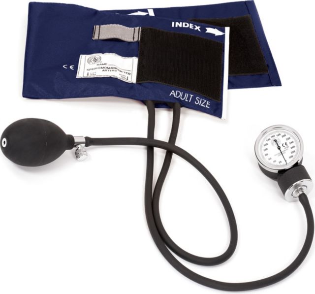 PREMIUM ADULT ANEROID SPHYGMOMANOMTER IN CLAMSHELL-NAVY