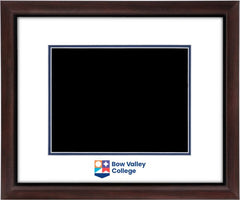 Bow Valley College Double Mat 15 in. x 18 in. Brentwood Diploma Frame