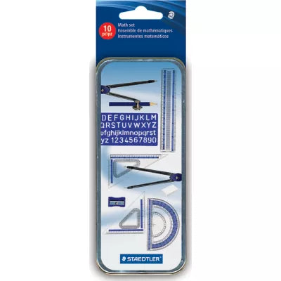 MATH SET 10PC METAL TIN - New (SKU: 9856130)